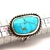 Sterling Silver Turquoise South Western Style vintage Navajo Fashion Ring Size 6