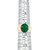 14K Black Hills Gold Created Emerald Oval with Bilateral Multi-Colored Etched Leaves Band Ring Size 7