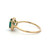 14K Gold 1.14ct Tourmaline Circle with .12tw Diamond Halo Ring Size 7