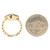 14K Yellow Gold Emerald and Pear Cut Emeralds with 0.125cttw Diamond Accents Toi et Moi Ring Size 5.75