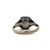 Sterling Silver Green Amethyst Princess Cut With Round CZ Accents Fashion Ring Size 7