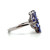 Sterling Silver Tanzanite Marquise Cut Floral Cluster Ring Size 7