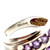 Sterling Silver Amethyst Round Cut By Pass Ring Size 6