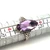 Sterling Silver Amethyst Marquise Cut Vintage Inspired Fashion Ring Size 5