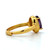 Sterling Silver Gold Tone Amethyst Round Cut Solitaire Fashion Ring Size 7.5