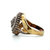 Sterling Silver Gold Toned CZ Cluster Ring Size 7.5