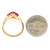 18K Yelllow Gold 0.55cttw Square Rubies and 0.38cttw Round Diamonds Chevron Band Ring Size 8