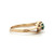 14K Gold Emerald Circle with Bilateral Diamond Accents in a Channel-Setting Ring Size 5.25
