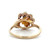 10K Black Hills Gold with Central Green Leaf and Multi-Colored Leaf Half-Halo with Grape Accent Ring Size 7.5