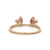 14K Bilateral Ruby Marquise and Diamond Accents Wrap Ring Size 7