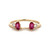 14K Bilateral Ruby Marquise and Diamond Accents Wrap Ring Size 7