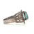 Sterling Silver Blue Topaz Oval Cut Solitaire Ornate Filigree Fashion Ring Size 8