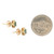 10K Yellow Gold Oval Montana Sapphire and Diamond Stud Earrings