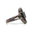 Sterling Silver Black Onyx And Marcasite Vintage Inspired Fashion Ring Size 7