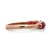 Sterling Silver Rose Tone Ruby Round Cut Six Stone Stacker Ring Size 7