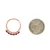 Sterling Silver Rose Tone Ruby Round Cut Six Stone Stacker Ring Size 7