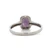 Sterling Silver Amethyst Emerald Cut Bezel Set Solitaire Fashion Ring Size 6.25