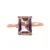 Sterling Silver Rose Tone Ametrine Emerald Cut Solitaire Fashion Ring Size 8
