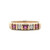 14K Gold Alternating Ruby and Diamond Circles Separated by Gold Bars Ring Size 7
