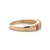 14K Gold Alternating Ruby and Diamond Circles Separated by Gold Bars Ring Size 7