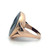 14K Rose Gold Red Carnelian Circle Intaglio of a Roman Solider or Warrior Signet Ring Size 4.5