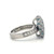 Platinum 900 .21tw Blue Diamonds and 1.23tw White Diamond Encrusted Teardrop-Shaped Ring Size 6