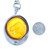 Sterling Silver Amber Dinosaur Reverse Intaglio Pendant Necklace