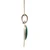 Sterling Silver Malachite Round Cut Cabochon Filigree Frame Necklace
