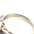 14K Gold Citrine Oval with a Diamond Half-Halo with Bilateral Citrine Accents and Diamond Accented in a White Gold Setting Double Band Ring Size 8.25