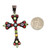 Nicky Butler Sterling Silver Multi Gemstone Cross Pendent