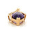 14K Gold Amethyst Marquise in a Top Wrap Setting with One Side Diamond Accents and One Side Twisted Gold Pendant