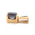 14K Gold Mystic Topaz Square with Diamond Channel-Set Accents on Bail Pendant