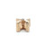 14K Gold Garnet Square with a Diamond Accent on a Modern Cross-Over Slider Pendant