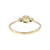 14K Gold .33tw Peridot Square with Bilateral .06tw Diamond Accents Ring Size 6.75