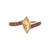 14K Gold Gold Central Citrine Marquise with Bilateral Garnet Accents Ring Size 7