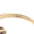 10K Gold 3-Created Star Ruby Cabochons in Multi-Shades with a Diamond Circle Center Ring Size 7.25