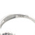 10K White Gold Created Sapphire Circle with a Double Band .12tw Diamond Half Halo and Chevron V-Shaped Ring Size 7