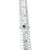 10K White Gold Created Sapphire Circle with a Double Band .12tw Diamond Half Halo and Chevron V-Shaped Ring Size 7