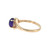 14K Gold Amethyst Oval with Bilateral Diamonds in a Marquise Setting Ring Size 5.75