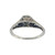 18K White Gold White Gem Bezel Filigree Ring Size 5.5