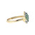 10K Emerald in a Marquise-Shaped Cluster with a .06tw Diamond Halo Ring Size 6.75