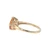 14K Gold Golden Citrine Square with Bilateral .02tw Diamond Accents Ring Size 7