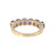 14K Gold .96tw 6-Amethyst and .03tw Diamond Accents Ring Size 4.75