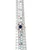 14K White Gold Art Deco Design with a Central Blue Stone Bezel and Vertical Bilateral Diamond Bezels Rectangular Ring Size 6.5