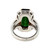 Platinum 900 6.61ct Green Tourmaline Rectangle in a 18K Gold Setting with .43ctw Diamond Halo Ring Size 6