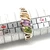 Sterling Silver Multi Stone Marquise Cut Heart Detailing Band Work Fashion Ring Size 8