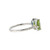 14K White Gold 2.56ct Peridot Triangle with a Blue Topaz Rectangle and .06tw Diamond Accents Ring Size 7