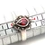 Sterling Silver Garnet Pear Cut Bezel set With A Marcasite Halo Vintage Inspired Fashion Ring Size 7.5