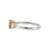 14K White Gold Central Gold Sapphire Oval with Bilateral .29tw Diamond Accents Ring Size 6.25