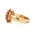 18K Gold 1.43tw Ruby Flower Teardrop Petals with a .45tw Diamond Center Ring Size 5.25